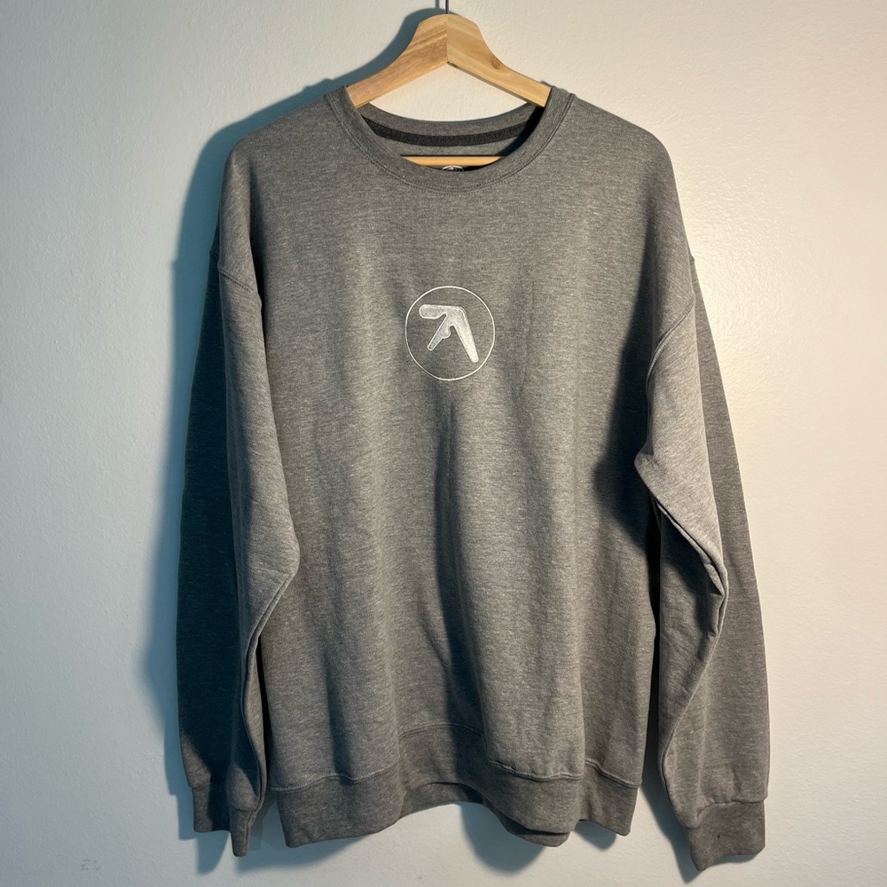 Heather Grey AFX Aphex Twin EDM Techno Ambient Music Embroidery Crewneck